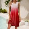 Women's Summer Casual U Neck Printed Sleeveless Dresses