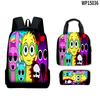 3d Sprunki Game Backpack With Waterproof Lunch Bag And Pencil Case For School