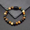 12 Zodiac Constellation Signs Bracelets for Men Women Tiger Eye Sparrow Picture Stone Beads Bracelet Virgo Charm Couple Jewelry