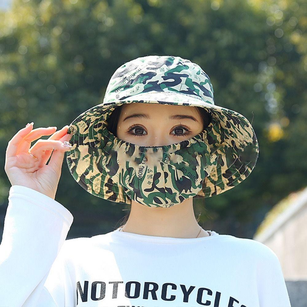 Wide Brim Sunscreen Cap Anti-uv Tea Picking Cap Cycling Headwear Fisherman Hat  Agricultural Work