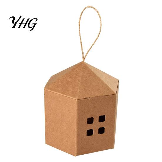 Party Supplies for Guests 10PCS House Shaped Candy Boxes with Lanyard, DIY Decorative Cardboard Nordic Style Favors Treat Containers, Small