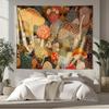 Mushroom Tapestry Yayoi Kusama Inspired Japanese Art Retro Fungi Wall Hanging Colorful Botanical Decor Cottagecore Forest Wall Art