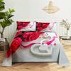 Red Rose Bed Sheets and Pillowcases for Double Beds Single 3D Flower Bedsheets Set with Pillow Case 2pcs 3pcs Queen Full Size