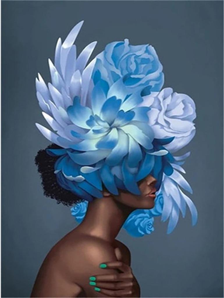 5D Diy Diamond Art Embroidery Girl Abstract Round Diamond Painting Mosaic Landscape Flower Home Decoration New Year Gift