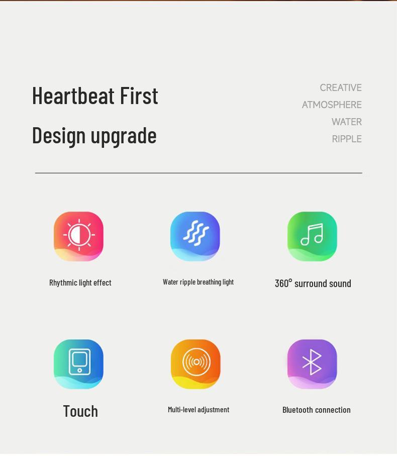 Волнообразная Bluetooth-колонка с проектором света «Аврора» на всю комнату - Идеальный подарок в спальню для девочек