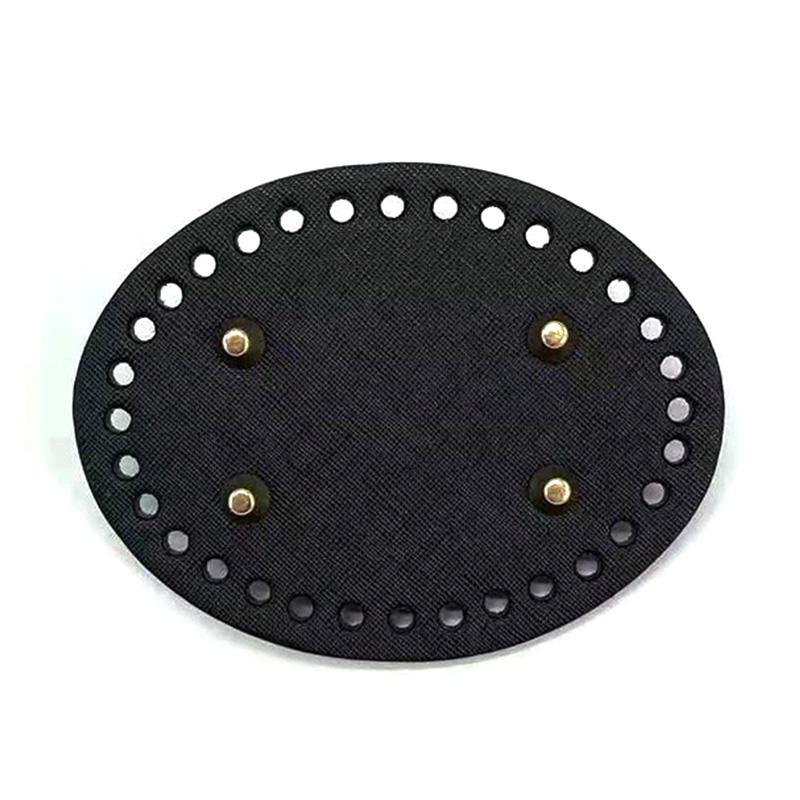 1 шт., аксессуары, овальная сумка из искусственной кожи, нижняя часть, 4 заклепки, замена для вязаной сумки крючком