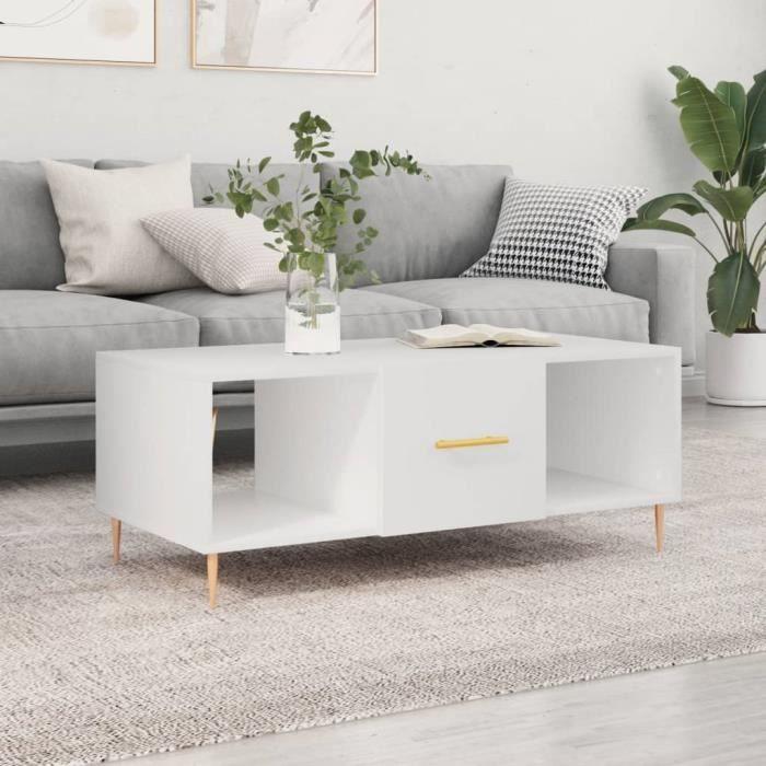 VidaXL Coffee Table White 102x50x40 Cm Engineered Wood 829284