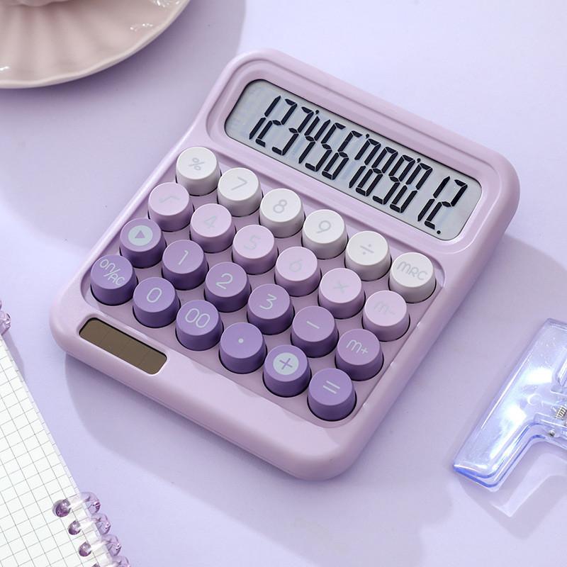 Высококачественный милый большой калькулятор с кнопками разных цветов, идеально подходящий для студентов и экзаменов