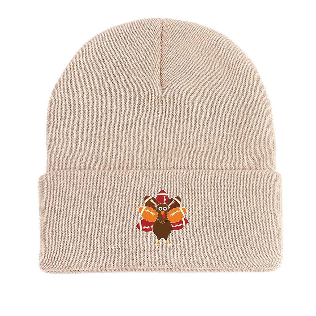 Турция Расправляет Хвост Зимняя Вязаная Шапка Бини, Футбольные Шапки Бини Мягкие Уютные Однотонные Шапки Бини с Помпоном Вязаная Шапка Бини