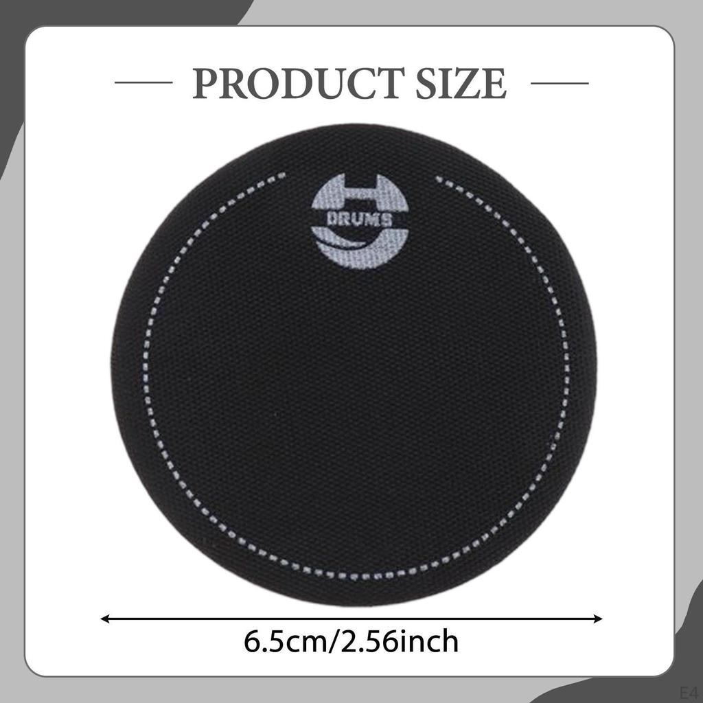 2 x Барабанная одинарная педаль Самоклеящаяся Профессиональная Диаметр 2,6 дюйма Аксессуары для бас-бочек Барабанная пластина