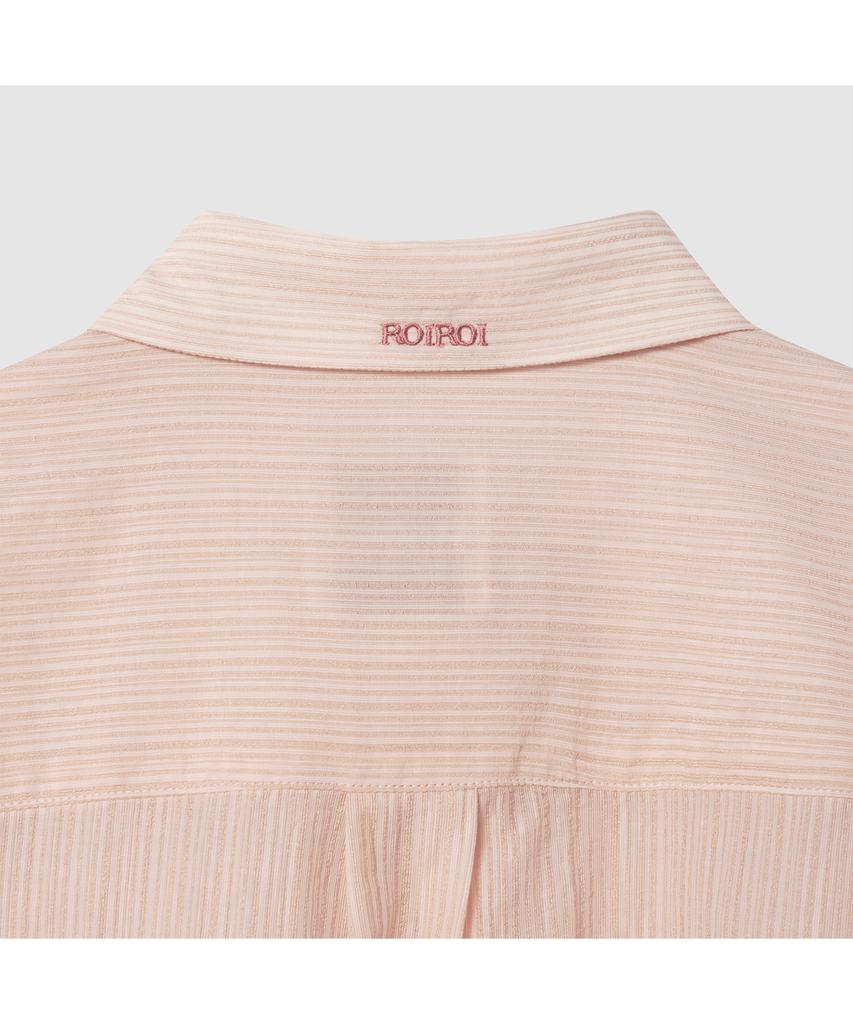 ROIROI Striped Sheer Shirt - Pink