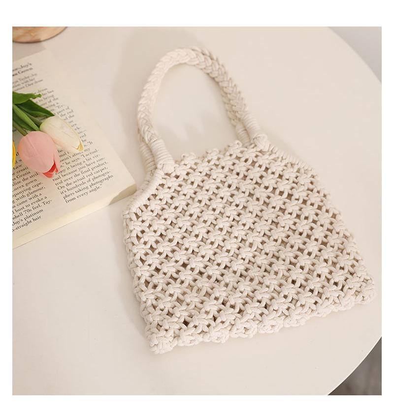 Городской Минималистичный Стиль Плетеная Сумка Оптом Хлопковая Веревка Женская Сумка Среднего Размера Доступна в Разных Цветах Персонажи)