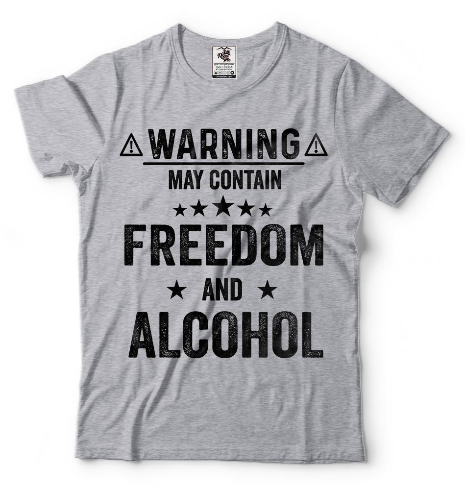 4th of July Shirts May Contain Freedom And Alcohol Funny USA Patriotic Shirts