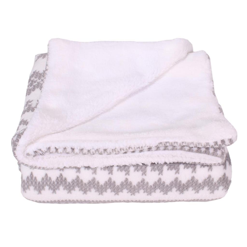 Les Trésors De Lily [A2791] - Фланелевое одеяло из шерпы "Шале" серое - 120х150 см