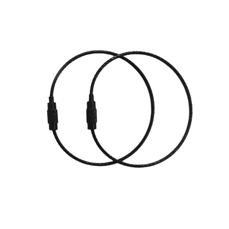 10 шт. Разноцветный тросик из нержавеющей стали для ключей, 6 дюймов, 1,5 мм, петля из нержавеющей стали, брелоки разных цветов, бирки для ID