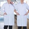 Профессиональное белое пальто с лацканами и длинными короткими рукавами, унисекс, студенческие пуговицы, накладные карманы, лабораторная пищевая фабрика, рабочая одежда