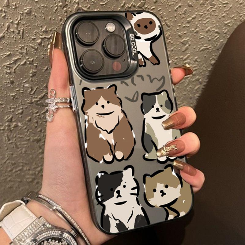 Чехол для телефона Funny Cats Graffiti Dog Laser IMD для Samsung Galaxy S24 S23 S22 S21 Ultra Plus S20 FE A13 A23 A15 A35 A55 A52