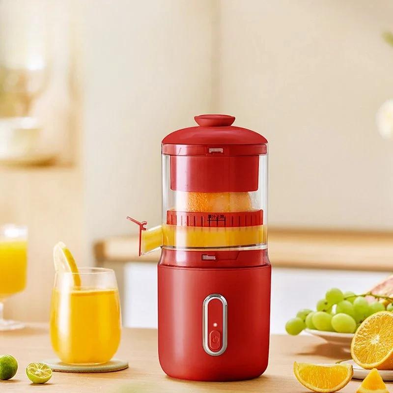 Портативная соковыжималка большого калибра, экстрактор апельсина и лимона, отделение шлака, автоматическое спиральное замешивание, медленный выталкиватель, перезаряжаемый