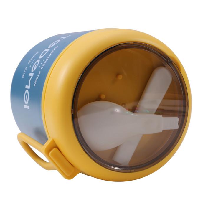 Ланч-бокс из нержавеющей стали, чашка для питья с ложкой, термос для еды, изолированный термос для супа, контейнер для завтрака