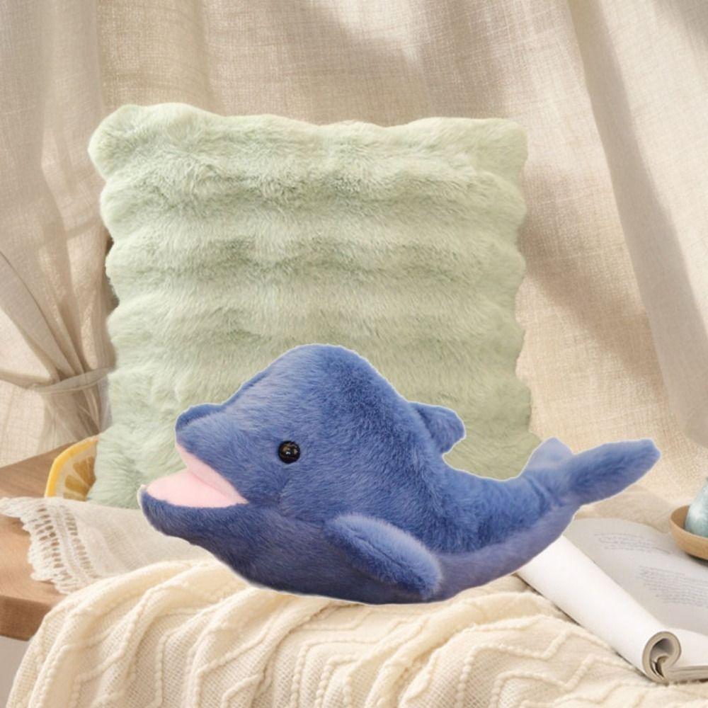 PP Cotton Simulation Dolphin Plush Toy Fluffy Plush Stuffed Whale Toys Kids Gifts