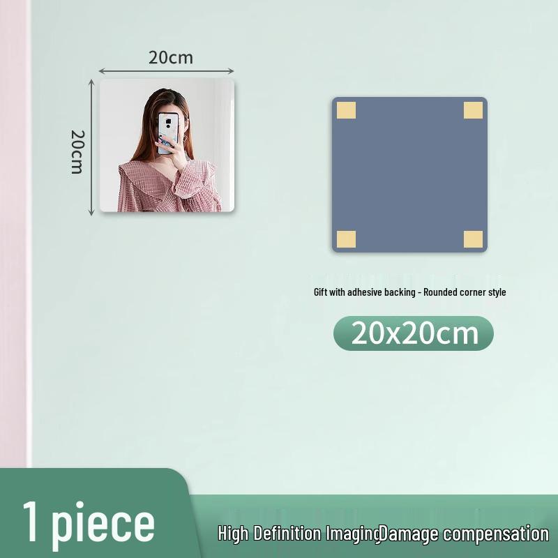 Акриловая наклейка-зеркало на всю стену с самоклеящейся основой для ванной комнаты или дверцы шкафа