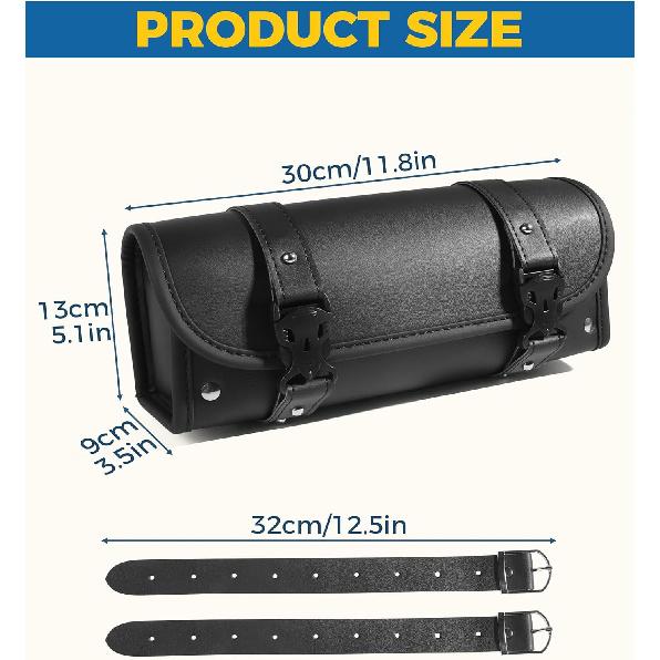 Motorcycle Handlebar Bag,Car Accessories Motorcycle Tool Bag,Pu Leather Motorcycles Fork Bag,Autobikes Side Bag With Straps,Motorcycles Bag,Autobike