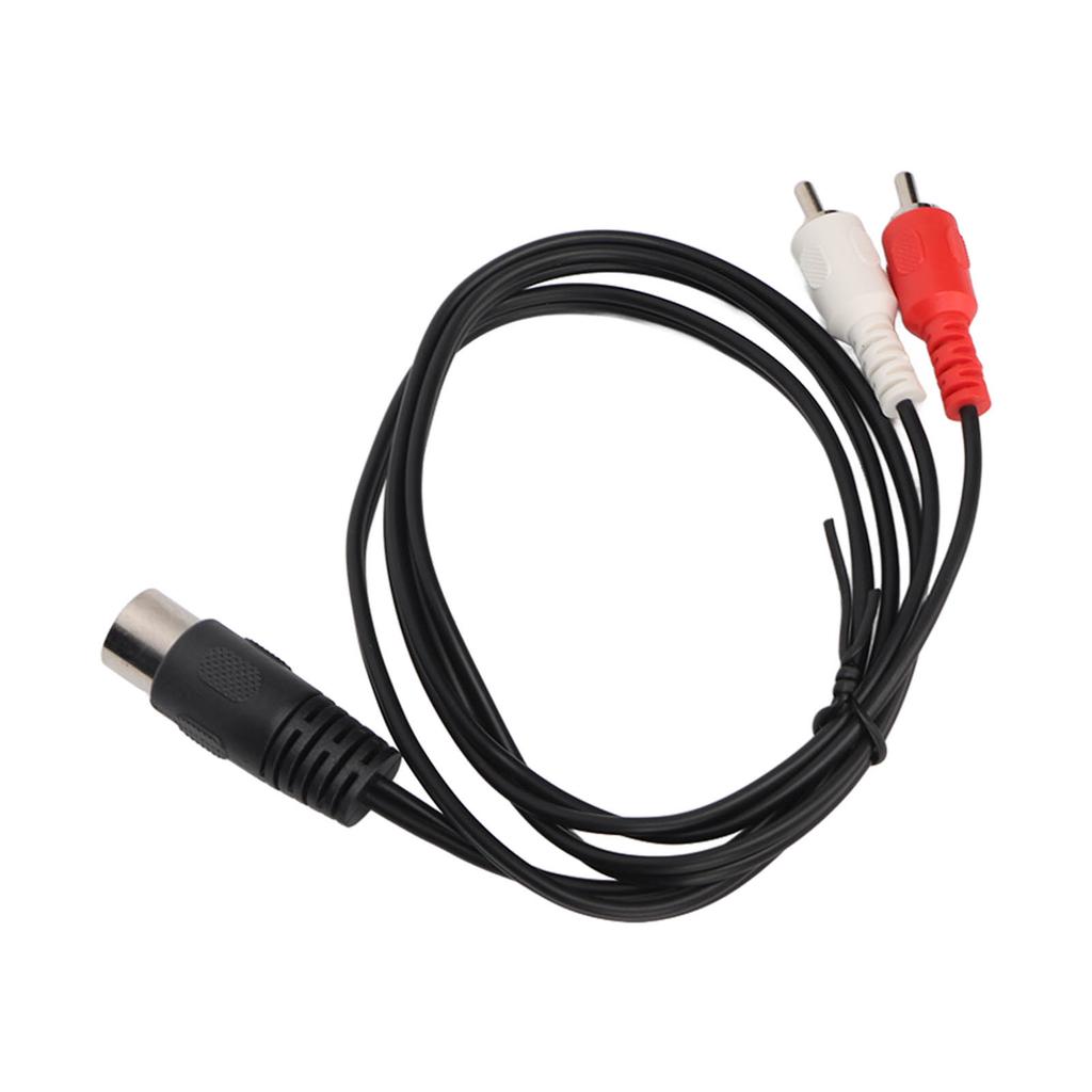 DIN 7PIN Male To 2RCA Male Cable Double Shielding Free Bending 2RCA Sound Adapter Cable 3.3ft