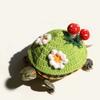Lovely 3D Mushroom and Flower Knitted Sweater for Pet Turtles Soft Comfortable Fabric for Costume Parties