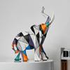 Creative Painted Elephant Sculptures Nordic Home Living Room Decoration Resin Animal Statue Room Decor Figurines for Interior