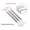 1 шт. или 2 шт. или 3 шт. Инструмент для извлечения корней зубов Зубной элеватор с пилообразным наконечником Эффективный малоинвазивный хирургический инструмент для удаления зубов