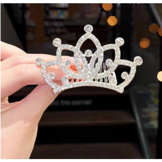 Корейские детские аксессуары для волос со стразами, повязка на голову, расческа с милыми бриллиантами, расческа для волос, подарок на день рождения, расческа для волос принцессы на день рождения, корона