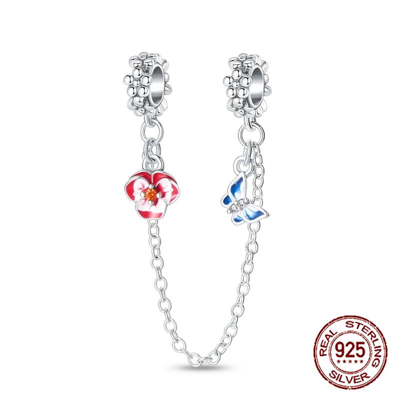 Copper Butterfly Sparkling Flower Iris Tulip Lavender Sunflower Beads Fit Original Bracelet Diy Bead Women Jewelry