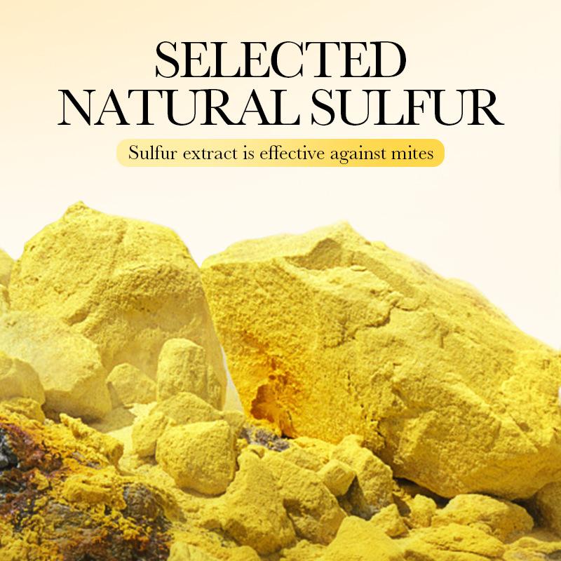 1pc SADOER Sulfur Mite Removing Facial Soap Universal Handmade Soap for Body Face Wash Foam Moisturizing Facial Cleanser