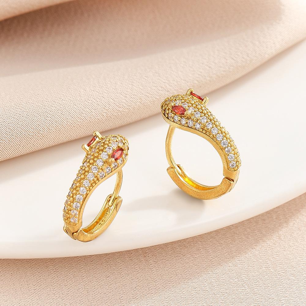 Европейские и американские персонализированные серьги с дизайном змеи, ретро, универсальные, изысканные, модные серьги