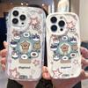Cream Wave Curved Silicone Glossy Soft Case Cute Cartoon Animals Printed Shell Mobile Phone Back Cover for iPhone Samsung Xiaomi