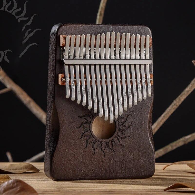 Музыкальный инструмент Hluru Kalimba, 21 клавиша, цельный деревянный клен, Kalimba, 17 клавиш, со звуковым отверстием, Mbira для начинающих