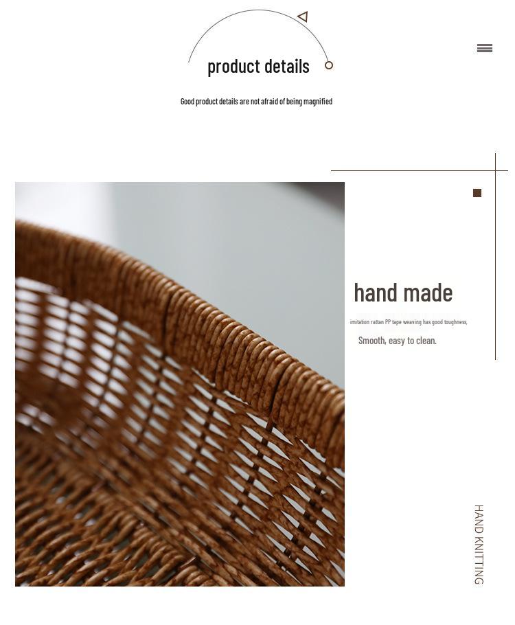 Корзина для фруктов и закусок из имитации ротанга - Универсальная для использования в гостиной, кухне и на пикнике.