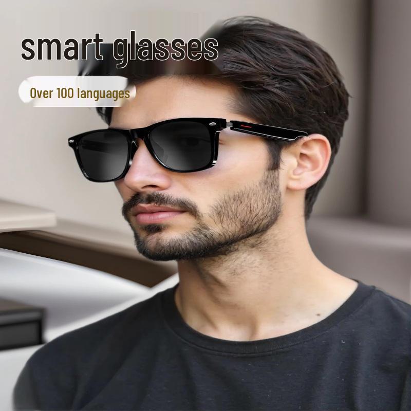 AI Bluetooth Очки: Перевод и прослушивание в реальном времени для 100+ языков