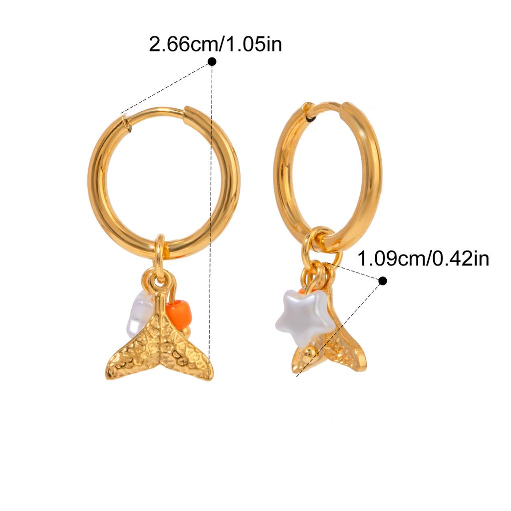 Модные Серьги-Подвески Yori с Шармами, Нержавеющие, Покрытие 18K Золотом PVD, Водонепроницаемые, Ежедневные Украшения, Привлекательные Женские Аксессуары