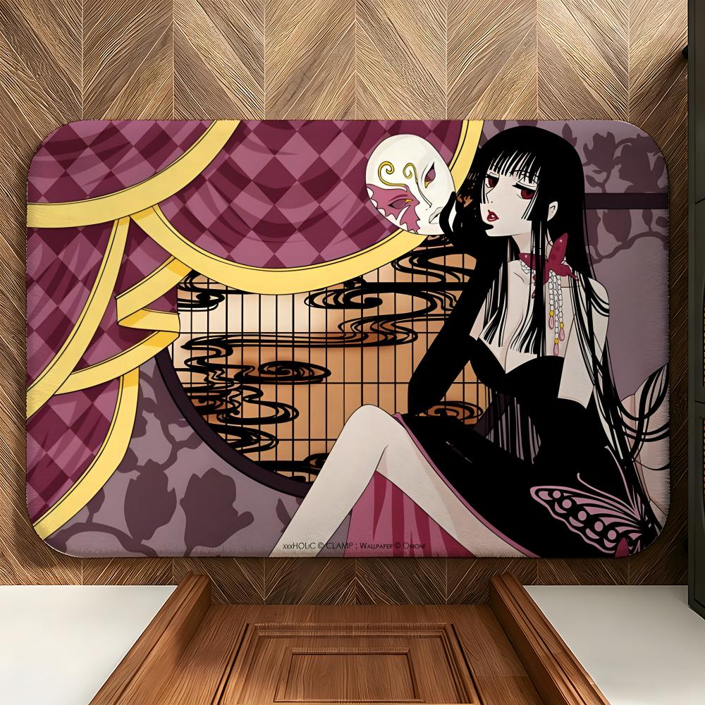 anime J-Jigoku S-Shoujo Floor Mat Soft Flannel Entrance Door Mat Non Slip Absorbent Bathroom Bedroom Floor Rug