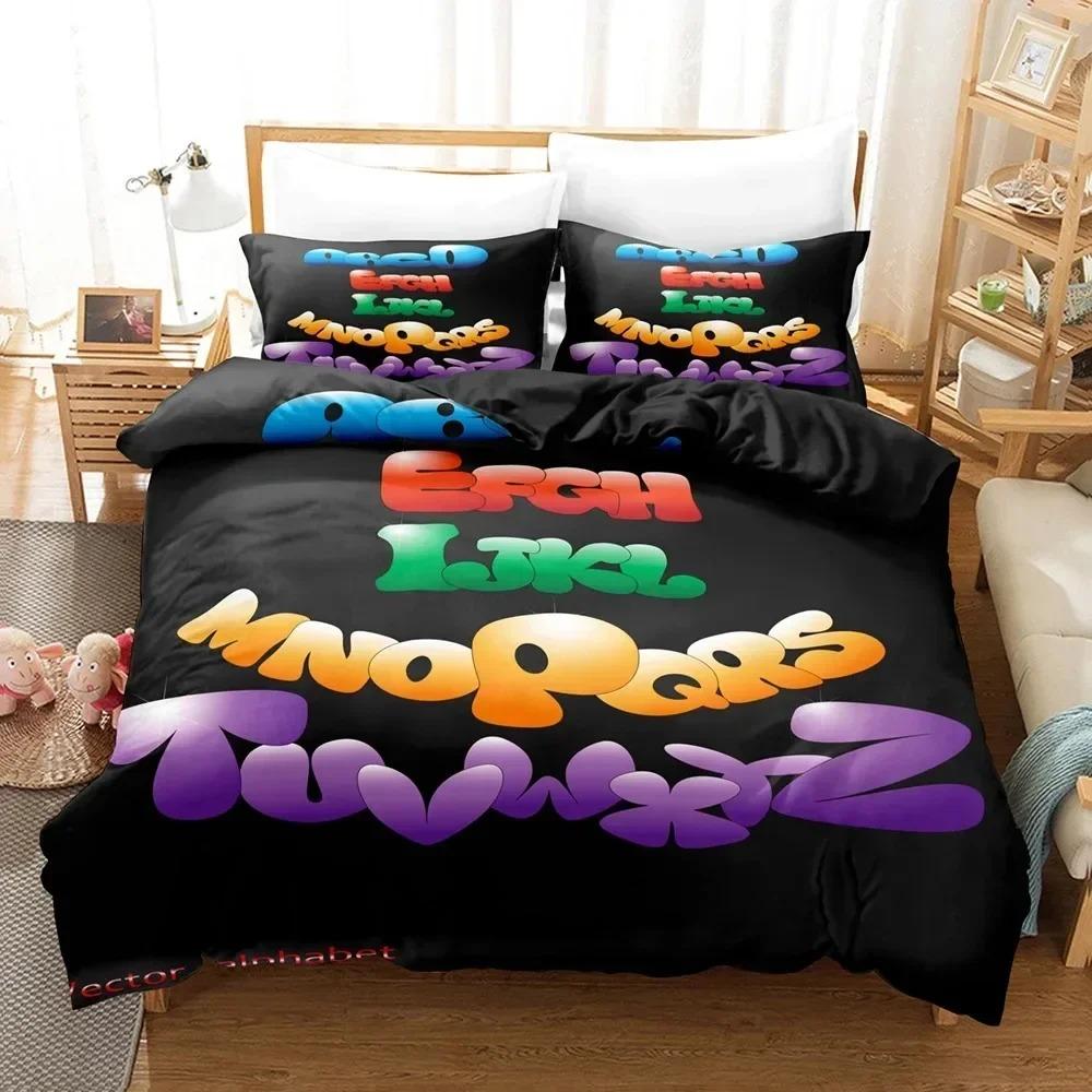 3D Printed Alphabet Lore Bedding Set Alphabet Lore Duvet Cover Double Twin Full Queen King Adult Kids Bedclothes Quilt Cover