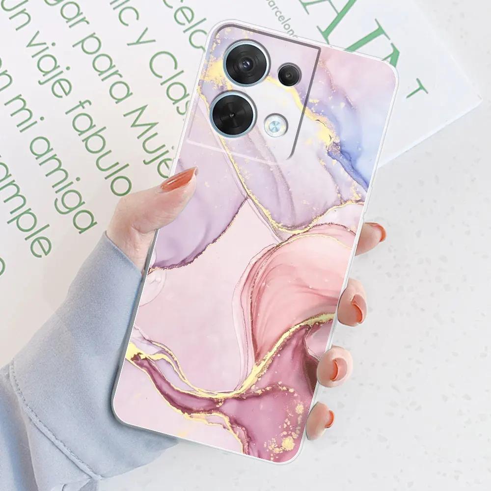 For OPPO Reno 8 Pro 5G Case 8 Pro + Gradient Color Transparent Case For OPPO Reno 8 Pro + Plus Reno8 Cover Silicone Back Bumper