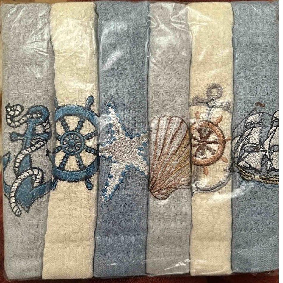 100% хлопок, 6 шт., 40х60 см, салфетки для сушки посуды/кухонные кухонные полотенца