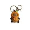 Wool Making Capybara Keychains Kapibala Crochet Keyrings Knitting Capybara Doll  Women Girls