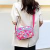 Casual Retro Nylon Shoulder Bag Multi Layered Floral Print Mother Handbag Women's Fashion Vintage Flower Crossbody Bags