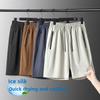 Men's Summer Ultra-thin Ice Silk Beach Casual Shorts Jogging Sport Quick Dry Male Oversized Gym Sports Short Pants Plus Size 5XL 6XL Y2k Sweatpant