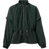 Solid Color Zip Long Sleeve Jacket Women Jackets Forest-Green 1167538-FRSTR