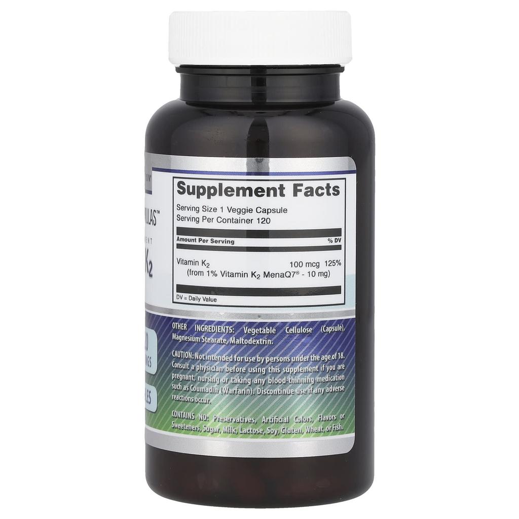 Amazing Formulas™, Vitamin K2, 100Mcg, 120 Veggie Caps