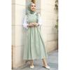 Frilly Laced Hijab Dress Casual Confort Gilet