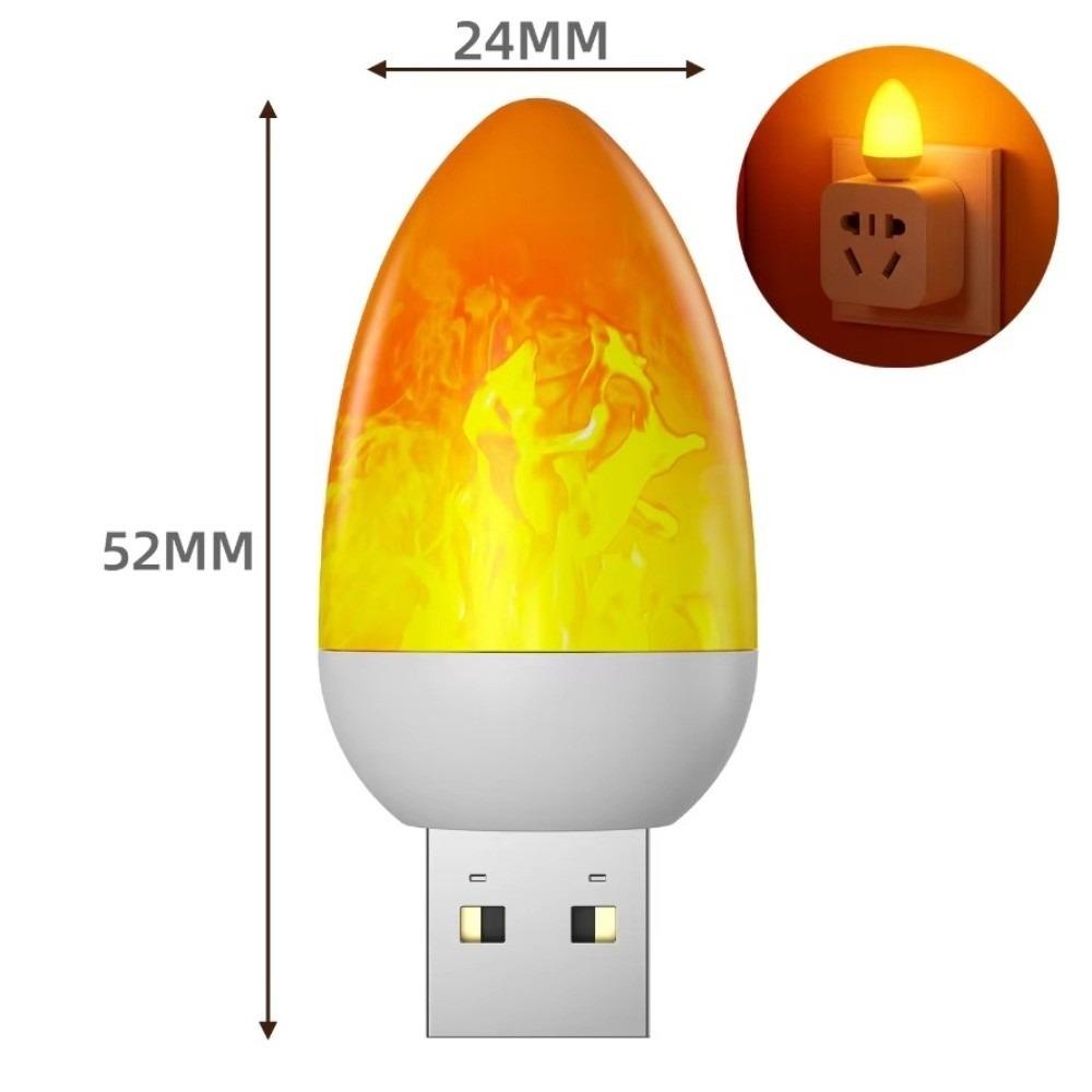 Подарки USB Лампа-свеча Портативная Декор для спальни Светодиодный окружающий свет Освещение для кемпинга Динамическая лампа с пламенем
